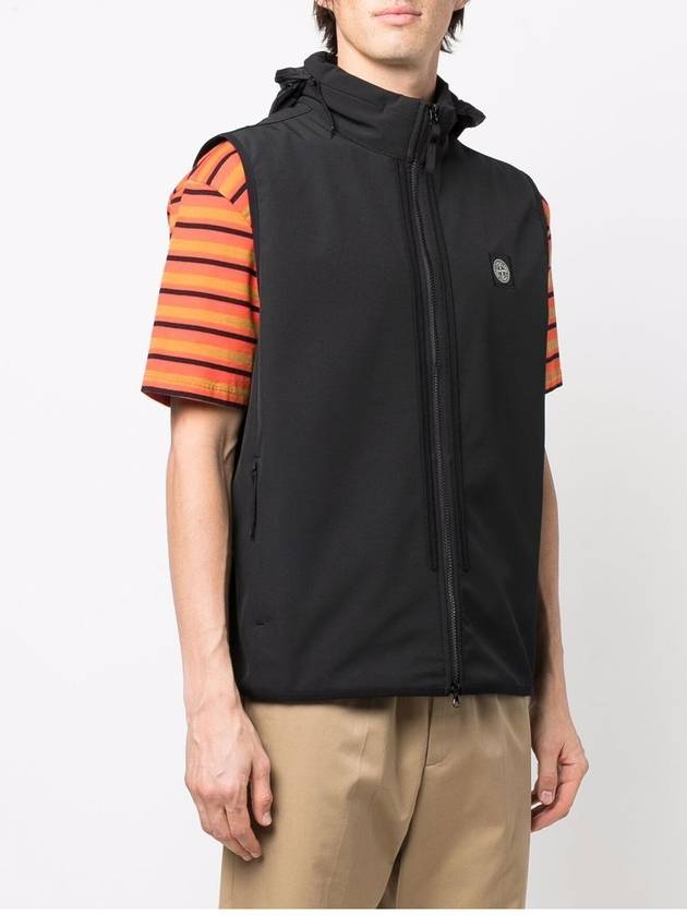 Logo Patch Softshell Vest Black - STONE ISLAND - BALAAN 5