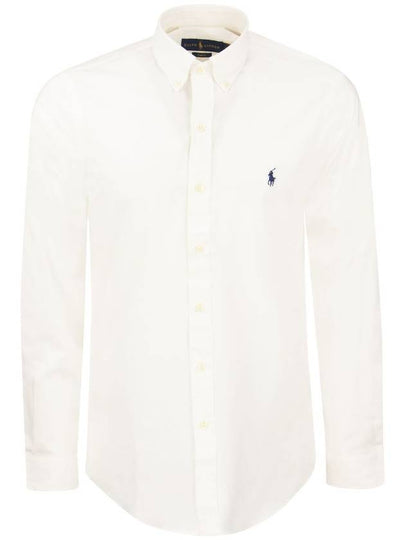 Embroidered Logo Pony Long Sleeve Shirt White - POLO RALPH LAUREN - BALAAN 2