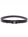 Gancini Reversible Adjustable Calfskin Leather Belt Black - SALVATORE FERRAGAMO - BALAAN 6