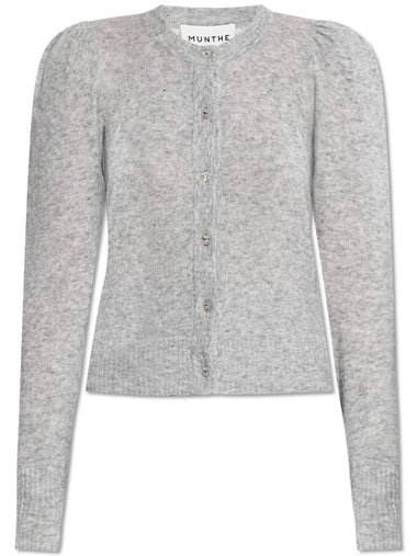 Munthe Cardigan With Wool Finish, Women's, Grey - MUNTHE - BALAAN 1