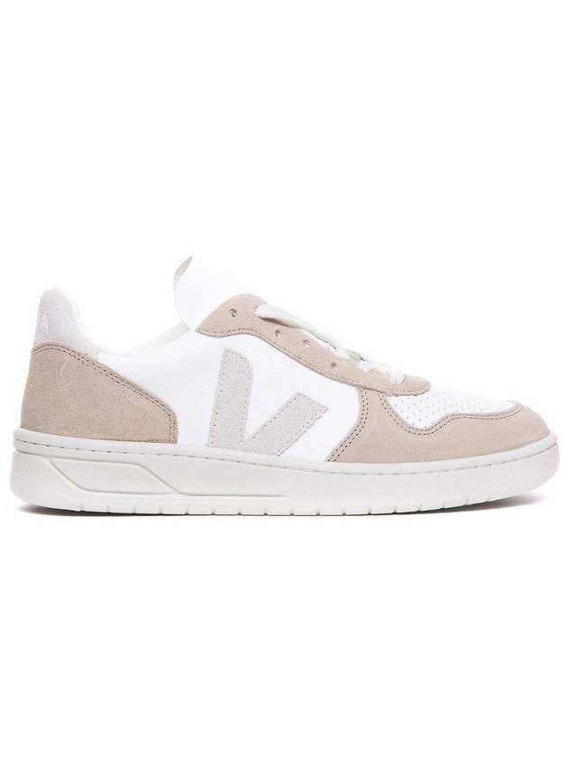 V 10 Chromefree Leather Low Top Sneakers White Natural Sahara - VEJA - BALAAN 1