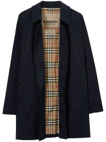 Camden Heritage Short Car Single Coat Coal Blue - BURBERRY - BALAAN 1