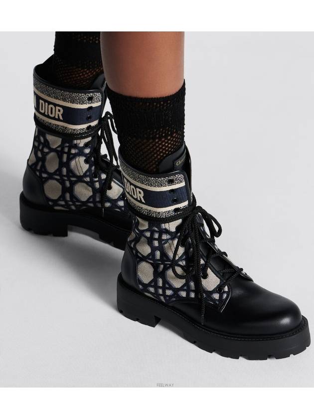 D-Major Calfskin Ankle Long Boot Deep Blue - DIOR - BALAAN 3