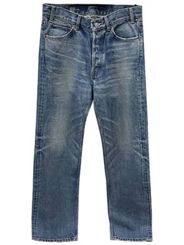 Union wash denim cut mid rise dark blue men s pants 271057 - CELINE - BALAAN 1