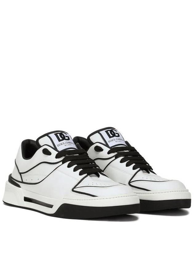 New Rome DG Logo Calfskin Low Top Sneakers White - DOLCE&GABBANA - BALAAN 5