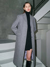 Women's Wool Single Coat Gray - AME - BALAAN 6