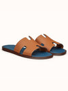 Izmir Sandals Slippers Camel Blue - HERMES - BALAAN 2