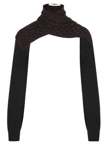 Long Sleeve Wool Turtleneck Dark Purple - FENDI - BALAAN 1