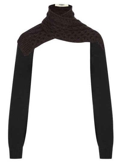 Long Sleeve Wool Turtleneck Dark Purple - FENDI - BALAAN 2