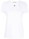 Embroidered Logo Short Sleeve T-Shirt White - VIVIENNE WESTWOOD - BALAAN 1