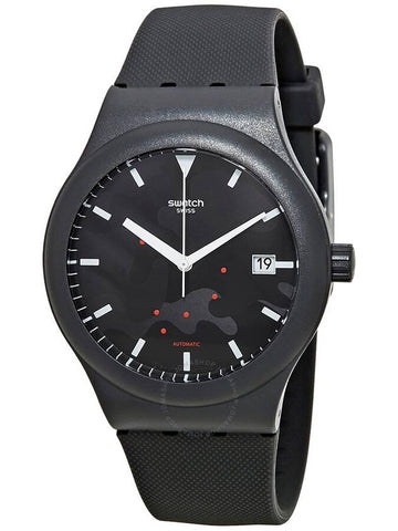 Swatch Sistem Clouds Automatic Black Dial Watch SUTA401 - SWATCH - BALAAN 1