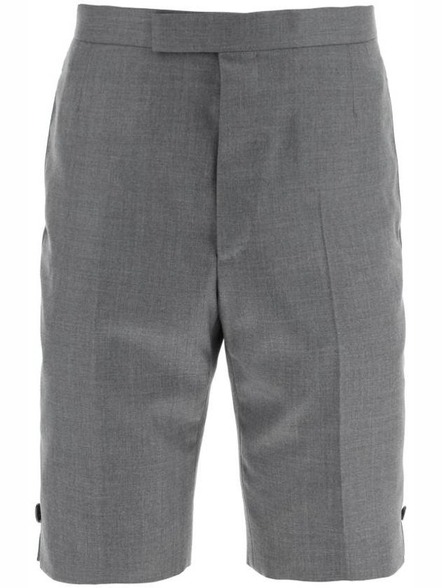 Twill Classic Backstrap Shorts Medium Grey - THOM BROWNE - BALAAN 2