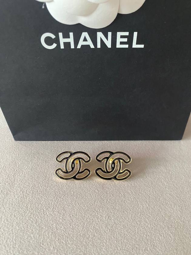 CC Logo EarringsBlack Gold Earrings ABD873 - CHANEL - BALAAN 5