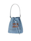 Woven Fabric Mini Bucket Bag Celeste - MIU MIU - BALAAN 2