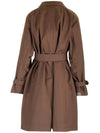 Titrench Water Repellent Double Breasted Button Trench Coat Brown - MAX MARA - BALAAN 3