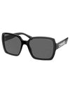 Square Sunglasses Acetate Black Frame Gray Lens Asian Fit - CHANEL - BALAAN 1