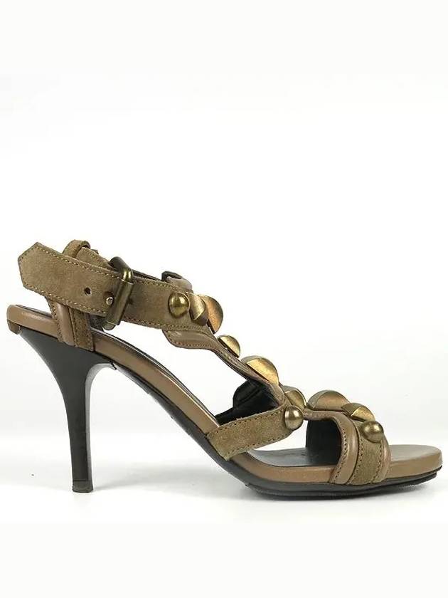 Brown suede studded women s shoes - BURBERRY - BALAAN 4