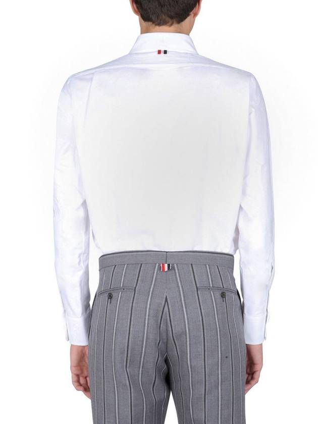 Mr Tom Half Drop Straight Long Sleeve Shirt White - THOM BROWNE - BALAAN 5