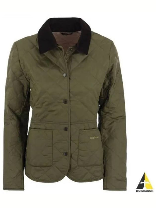 Women's Devron Quilted Jacket Pale Pink Olive URJU4E301L3 - BARBOUR - BALAAN