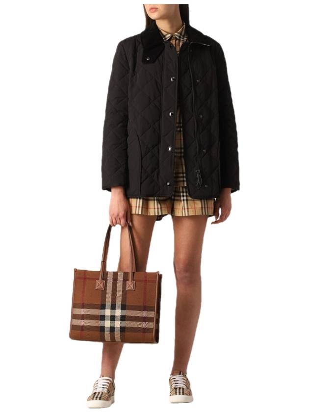 Diamond Quilted Thermoregulated Barn Jacket Black - BURBERRY - BALAAN 5