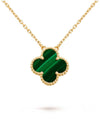 Vintage Alhambra Pendant Necklace Gold Green - VANCLEEFARPELS - BALAAN 2