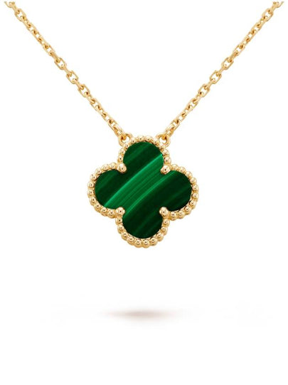 Vintage Alhambra Pendant Necklace Gold Green - VANCLEEFARPELS - BALAAN 2