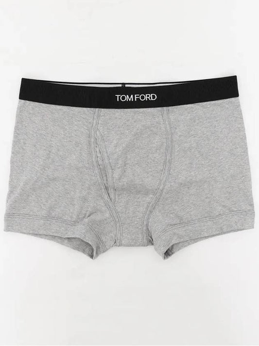 Logo Band Cotton Boxer Briefs Gray - TOM FORD - BALAAN 2