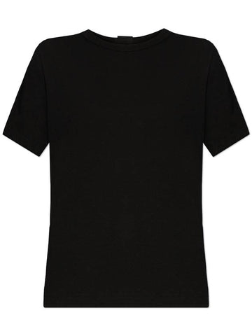 Yohji Yamamoto T-shirt With A Round Neckline, Women's, Black - YOHJI YAMAMOTO - BALAAN 1