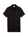 Logo Patch Slim Fit Polo Shirt Black - LACOSTE - BALAAN 2