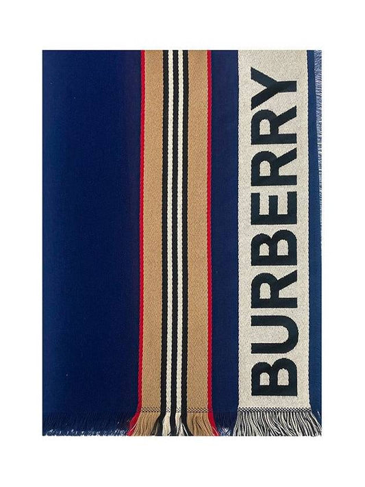 Icon Stripe Scarf Blue - BURBERRY - BALAAN 1