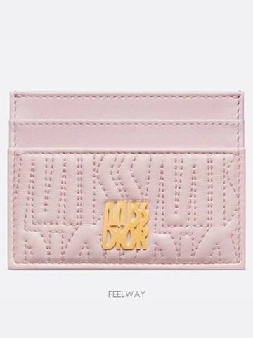 Miss Dior Freesia Card Wallet Pale Pink - DIOR - BALAAN 1