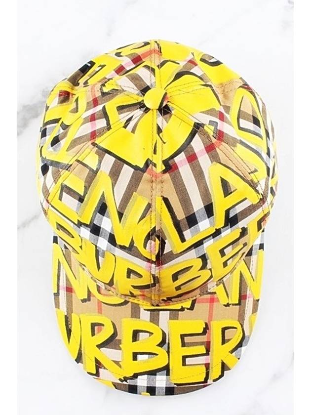 Yellow Graffiti Ball Cap - BURBERRY - BALAAN 7