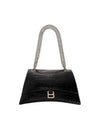 Medium Crush Chain Shoulder Bag Black - BALENCIAGA - BALAAN 2