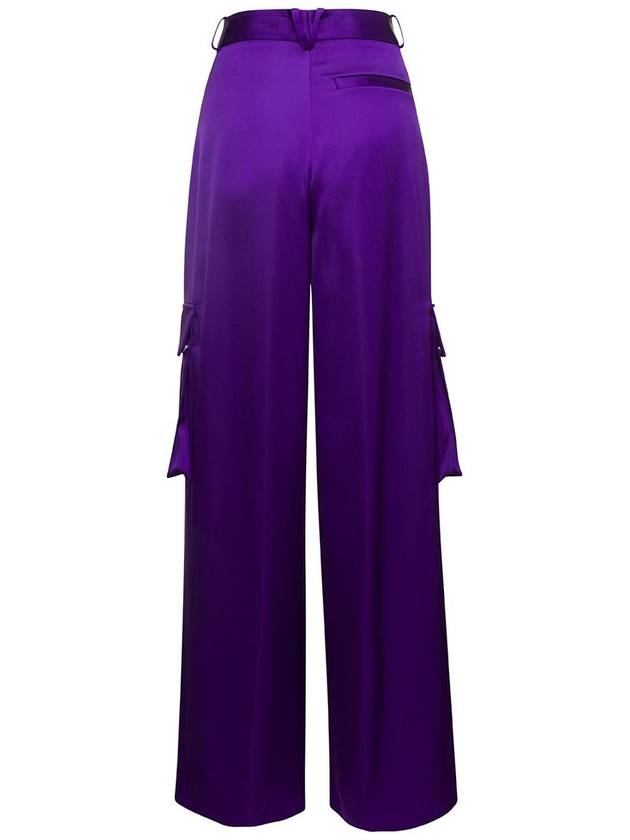 Women's Cargo Wide Pants Violet - VERSACE - BALAAN 3