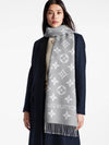 LV Essential Monogram Wool Scarf Light Grey - LOUIS VUITTON - BALAAN 7