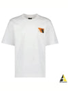 Logo Label Patch Short Sleeve T-Shirt White - FENDI - BALAAN 2