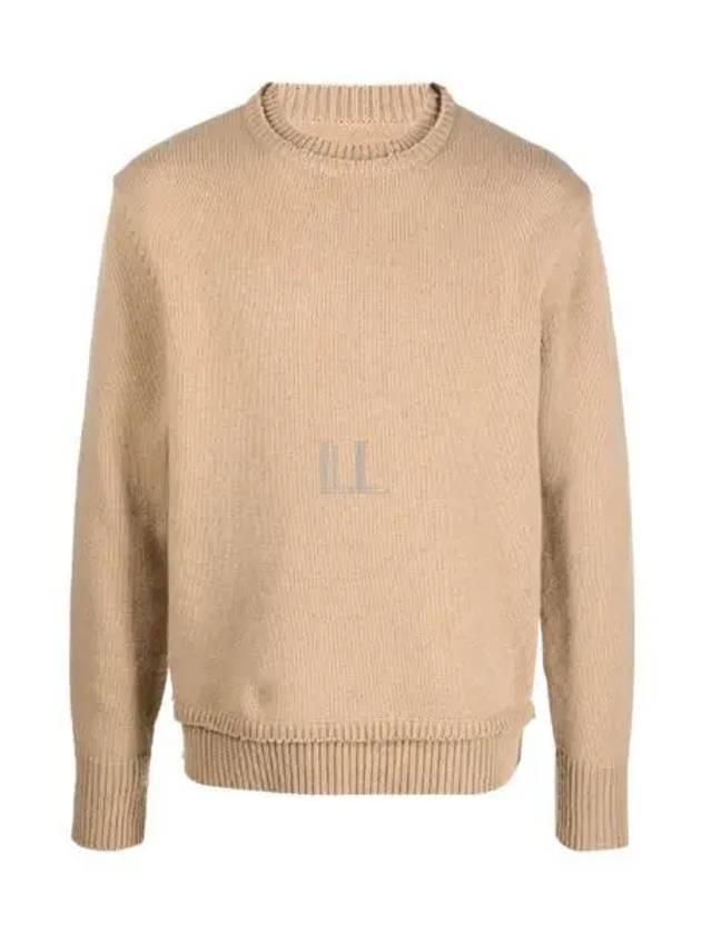 Back Stitch Elbow Patch Knit Top Beige - MAISON MARGIELA - BALAAN 2