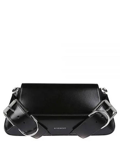 Voyou Flap Leather Shoulder Bag Black - GIVENCHY - BALAAN 2