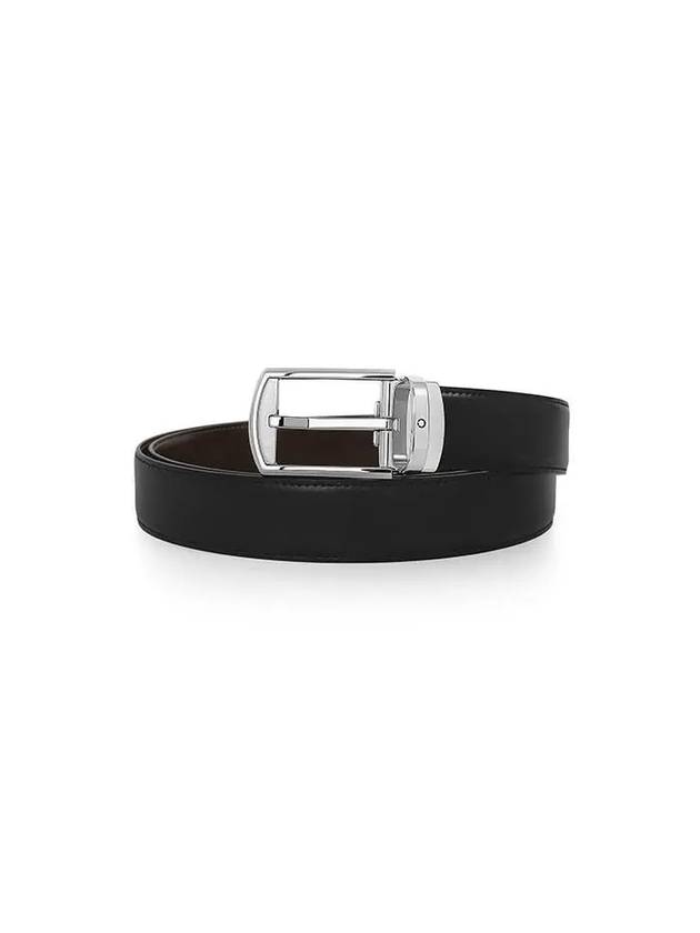 Pin Buckle Reversible Leather Belt Black Brown - MONTBLANC - BALAAN 2