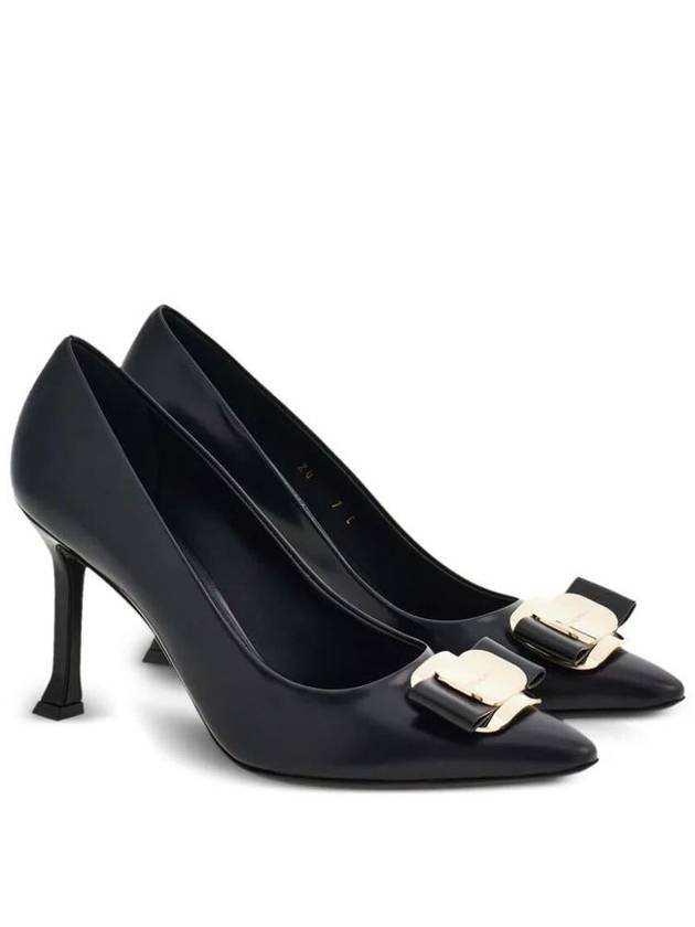 New Vara Plate Pumps Heel Black - SALVATORE FERRAGAMO - BALAAN 4