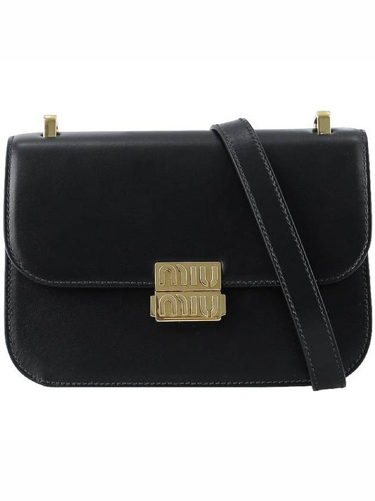 Logo Metal Buckle Shoulder Bag Black - MIU MIU - BALAAN 2