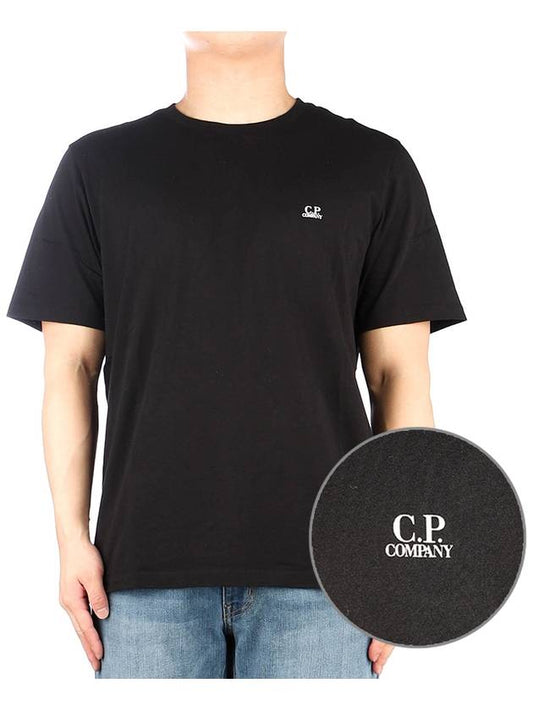 Logo Short Sleeve T-Shirt Black - CP COMPANY - BALAAN 2