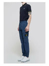 Men's Wappen Patch Cargo Straight Pants Blue - STONE ISLAND - BALAAN 7