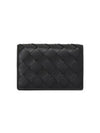 Intrecciato Flap Business Card Wallet Black - BOTTEGA VENETA - BALAAN 2