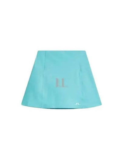 Kayla Logo Print Skirt Blue Curacao - J.LINDEBERG - BALAAN 2