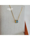 Pop H Pendant Mini PopAche Necklace Necklace Blue Jeans Yellow Gold - HERMES - BALAAN 5