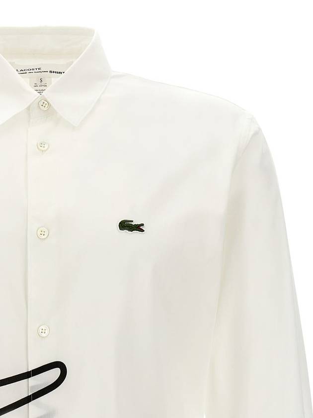 long sleeve shirt FLB013W231 WHITE BLACK - COMME DES GARCONS - BALAAN 4