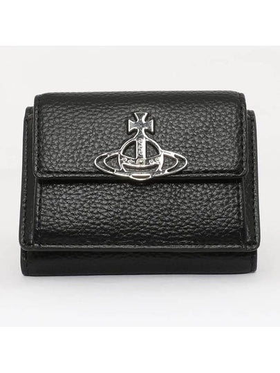 ORB Logo Small Half Wallet Black - VIVIENNE WESTWOOD - BALAAN 2