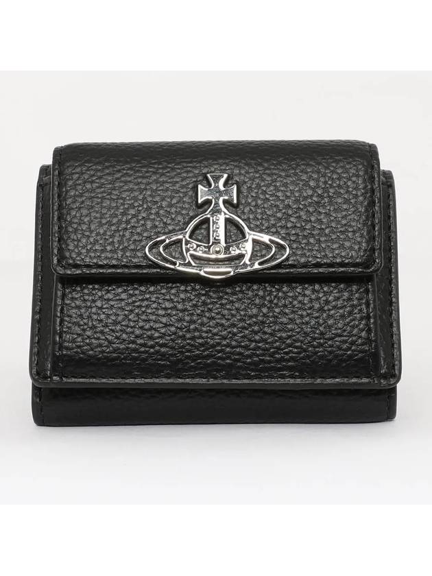 ORB Logo Small Half Wallet Black - VIVIENNE WESTWOOD - BALAAN 4