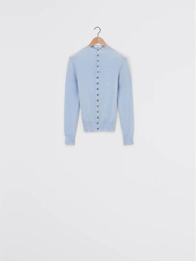 Fitted Seamless Wool Cardigan Cloud Blue - LEMAIRE - BALAAN 2